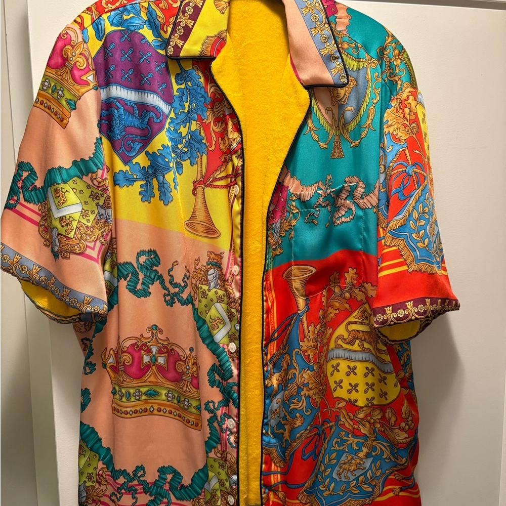Colorful Baroque Print Shirt